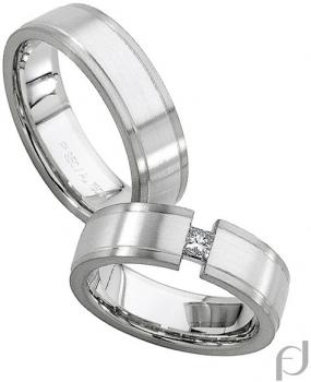 Trauringe Platin von Furrer Jacot 71-81050 + 71-25050